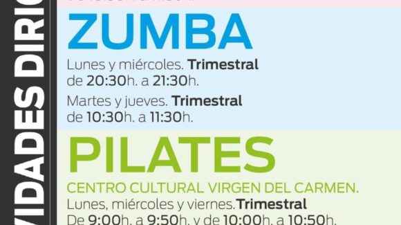 📣Nuevas inscripciones para las ACTIVIDADES DIRIGIDAS en la Concejalía de Deportes!!🏃♂️💃 📣Nuevas inscripciones para las ACTIVIDADES DIRIGIDAS en la Concejalía de Deportes!!🏃♂️💃