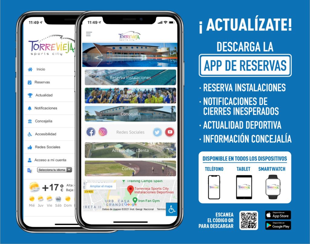 📲 TORREVIEJA SPORTS CITY, LA APP PIONERA EN  RESERVA DE INSTALACIONES DEPORTIVAS MUNICIPALES YA ESTÁ DISPONIBLE