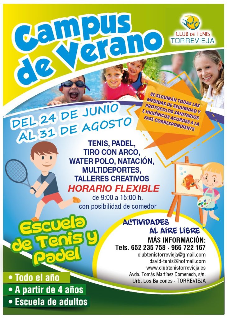 🎾☀️Campus de Verano 2021 del Club de Tenis Torrevieja.🏖