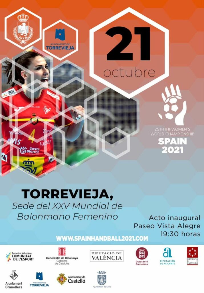 ESTE JUEVES SE CELEBRARÁ EL ACTO INAUGURAL DE TORREVIEJA COMO SEDE DEL MUNDIAL DE BALONMANO FEMENINO ESPAÑA 2021