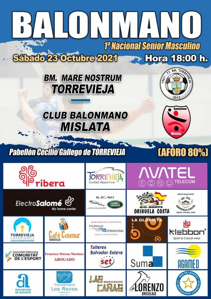 Este sábado, el equipo sénior del CBM Mare Nostrum se enfrentará al Balonmano Mislata