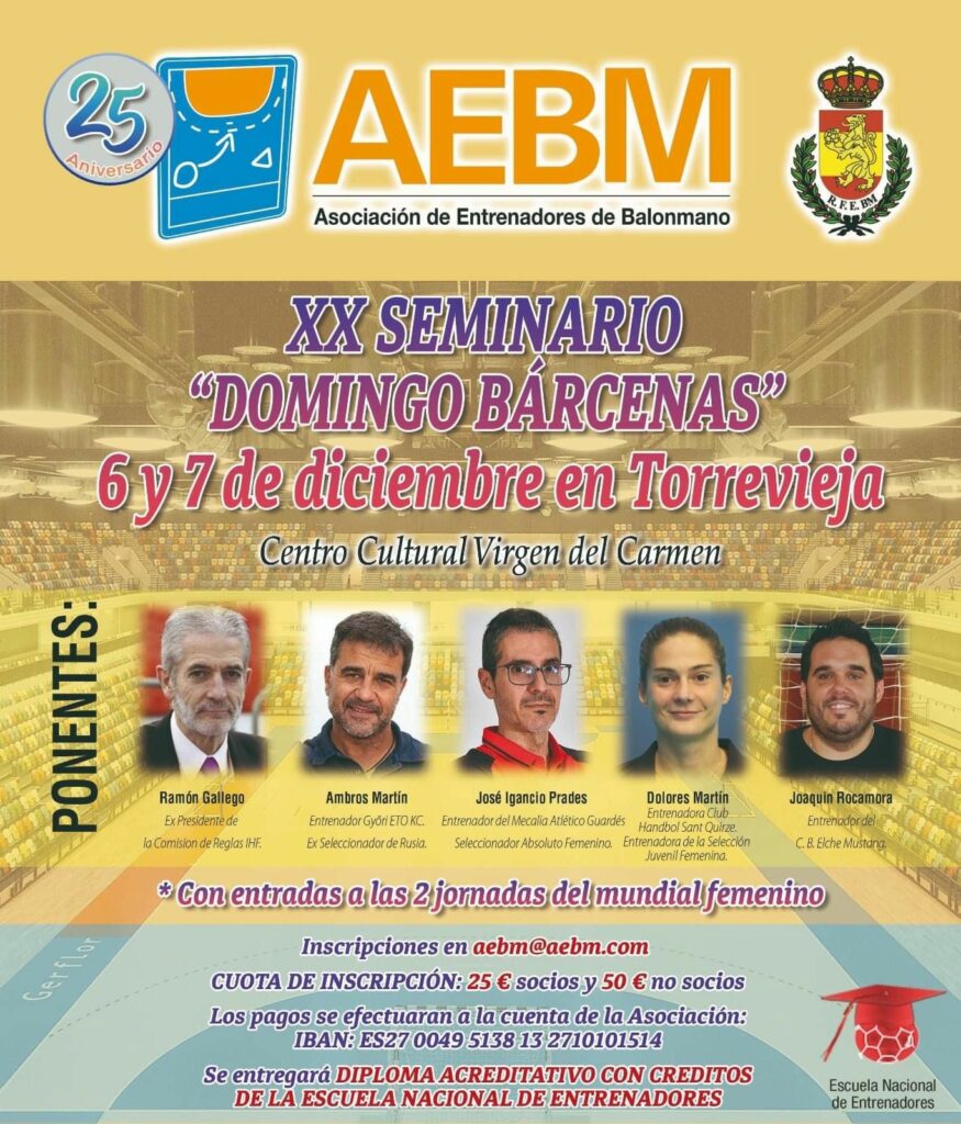 Torrevieja será sede del XX Seminario Domingo Bárcenas