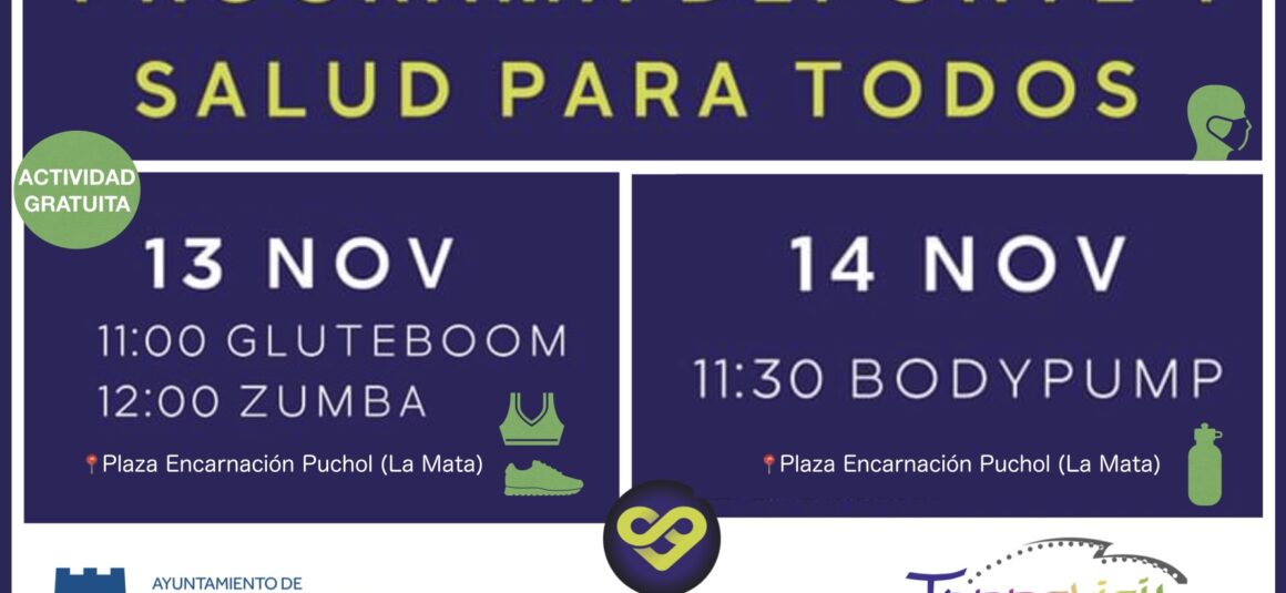 ¡Este fin de semana las actividades de Deporte y Salud para Todos se realizarán en La Mata!