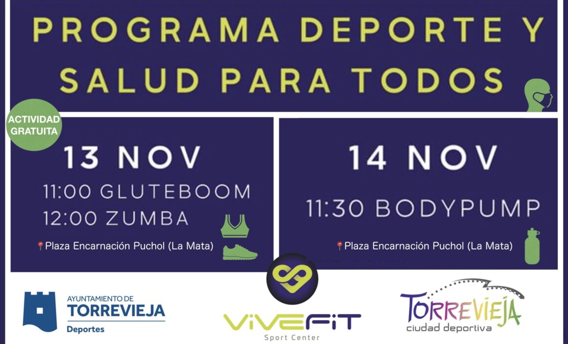 (Español) ¡Este fin de semana las actividades de Deporte y Salud para Todos se realizarán en La Mata!