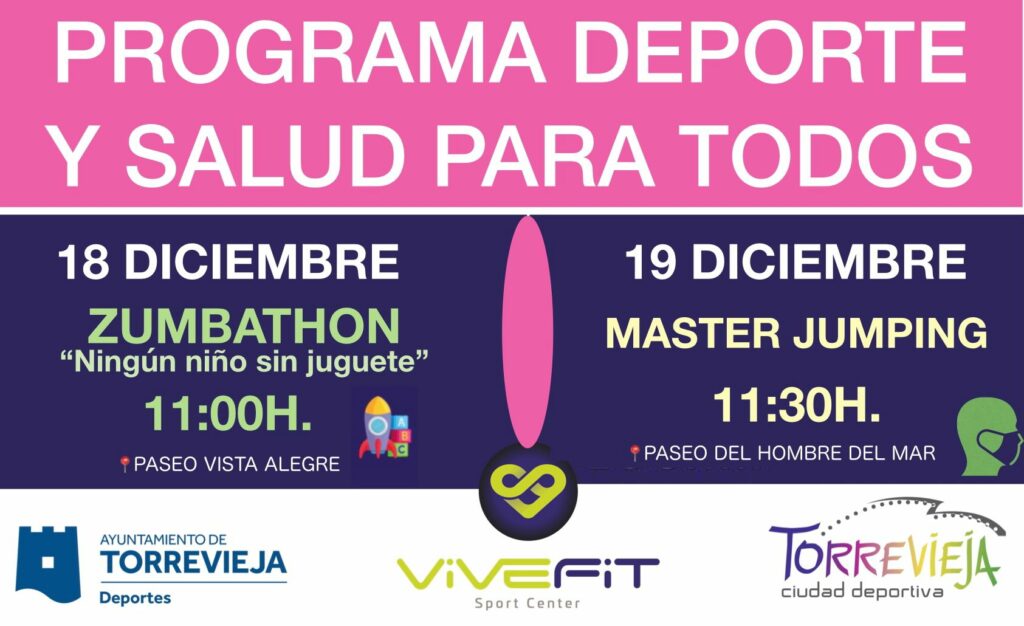 ACTIVIDADES DE «DEPORTE Y SALUD PARA TODOS» DE ESTE FIN DE SEMANA