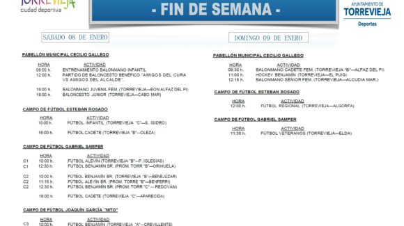 (Español) AGENDA DEPORTIVA PARA EL FIN DE SEMANA (Español) AGENDA DEPORTIVA PARA EL FIN DE SEMANA