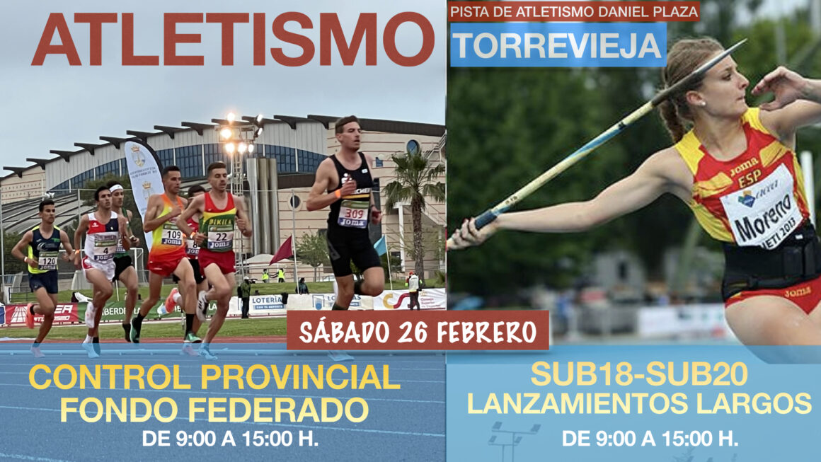 (Español) 🏆🏆 El próximo sábado 26 de febrero, nuevas competiciones de atletismo en la Ciudad Deportiva