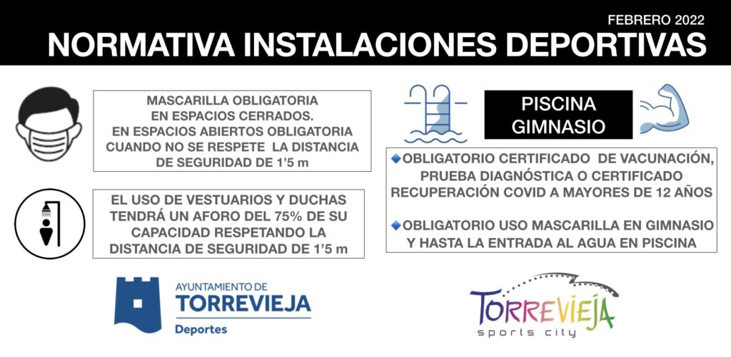 🦠Normativa de uso de Instalaciones Deportivas. 📅Febrero 2022.