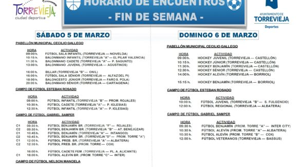 (Español) ¡AGENDA DEPORTIVA PARA ESTE FIN DE SEMANA!
