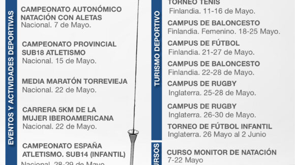 (Español) 📆 ¡AGENDA DEPORTIVA DEL MES DE MAYO!⚽️⛹🏻♀️🏀🥅🏒🏓🚣♀️🏄♂️🚴🤾🏽♀️🏐🎱🏃🏻🎾🏉⛳🥊🥋🏊♀️🏆 (Español) 📆 ¡AGENDA DEPORTIVA DEL MES DE MAYO!⚽️⛹🏻♀️🏀🥅🏒🏓🚣♀️🏄♂️🚴🤾🏽♀️🏐🎱🏃🏻🎾🏉⛳🥊🥋🏊♀️🏆