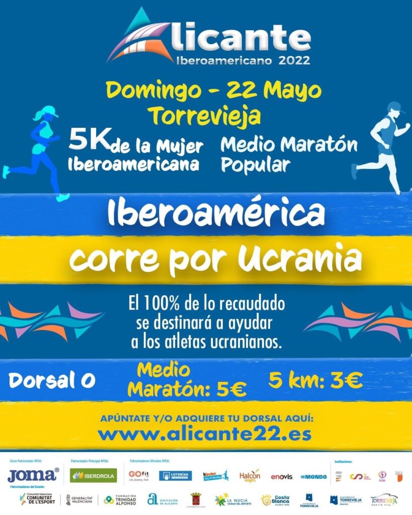 🇺🇦 Iberoamérica corre por Ucrania en #Torrevieja 🏃‍♀️ 🇺🇦