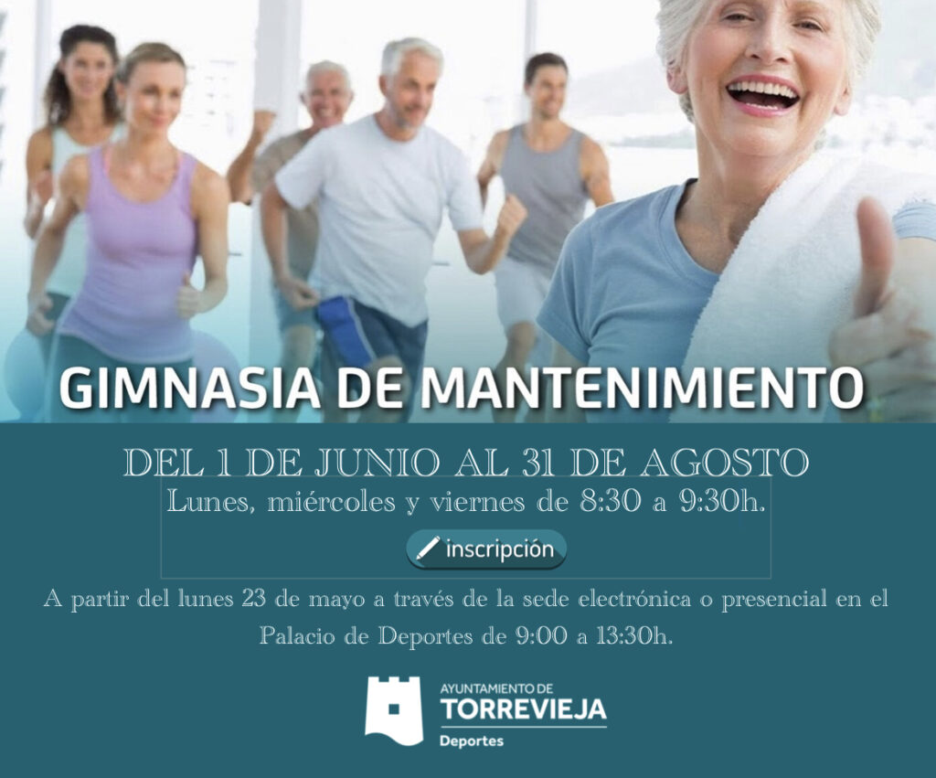 📣Nuevas inscripciones para la actividad de GIMNASIA DE MANTENIMIENTO!!🏃‍♂️💃