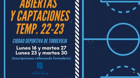 (Español) 👉🏻INSCRIPCIÓN CAPTACIONES Y JORNADAS PUERTAS ABIERTAS TORREVIEJA C.F. – ESCUELA MUNICIPAL DE FÚTBOL TEMPORADA 2022-2023