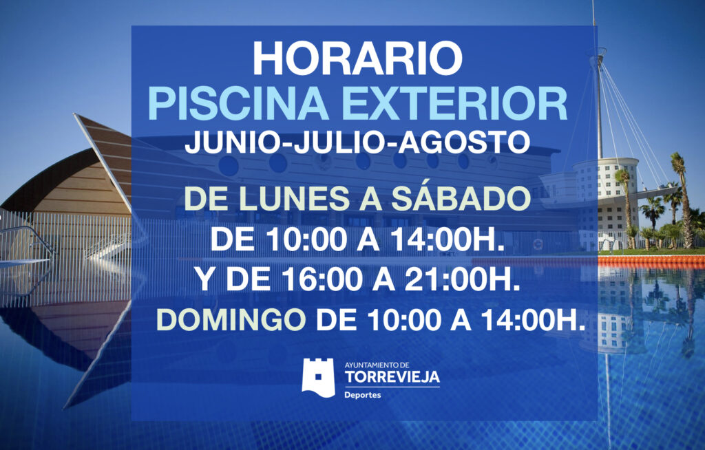 🕒💦 Horarios definitivos de las PISCINAS MUNICIPALES – ☀️VERANO 2022.