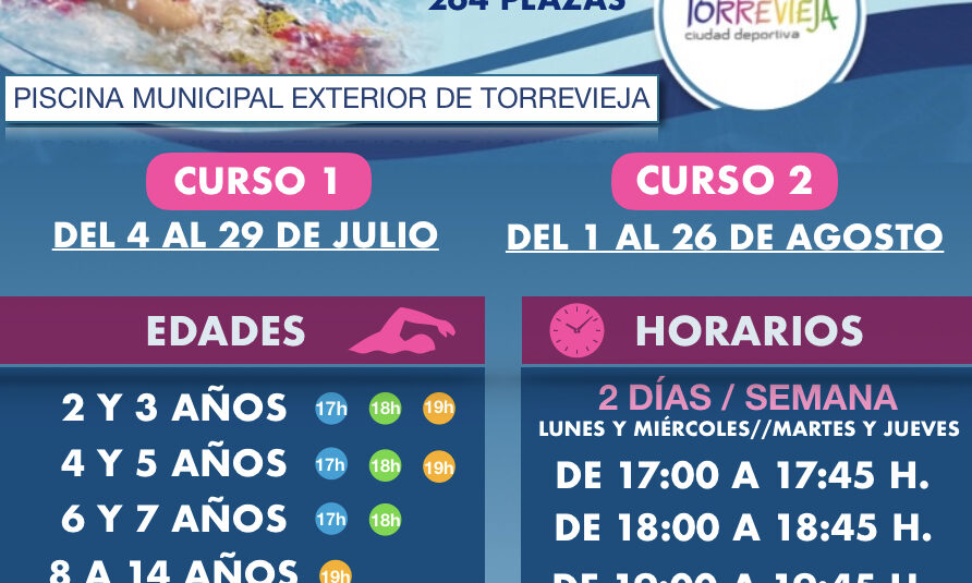 (Español) ☀️🏊🏻‍♂️EL PRÓXIMO LUNES, 13 DE JUNIO, SE ABRE EL PLAZO DE INSCRIPCIÓN PARA LOS CURSOS DE VERANO DE NATACIÓN💦