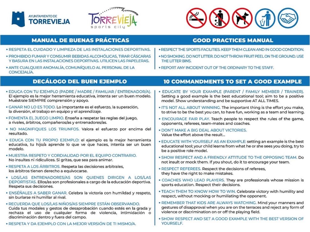 MANUAL DE BUENAS PRÁCTICAS para deportistas, familiares y equipo técnico