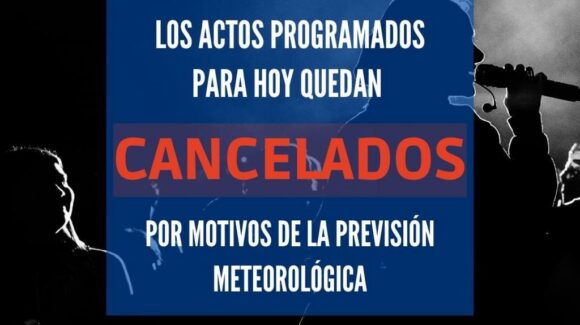 (Español) 🔴🔴⚠️CANCELADOS LOS ACTOS PROGRAMADOS PARA EL DÍA DE HOY POR MOTIVO DE LA PREVISIÓN METEOROLÓGICA⚠️🔴🔴 (Español) 🔴🔴⚠️CANCELADOS LOS ACTOS PROGRAMADOS PARA EL DÍA DE HOY POR MOTIVO DE LA PREVISIÓN METEOROLÓGICA⚠️🔴🔴