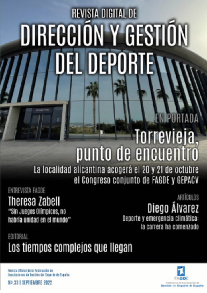 🏆EL CONGRESO CONJUNTO DE FAGDE Y GEPACV EN TORREVIEJA, PORTAGONIZA LA PORTADA DE DIRECCIÓN Y GESTIÓN DEL DEPORTE