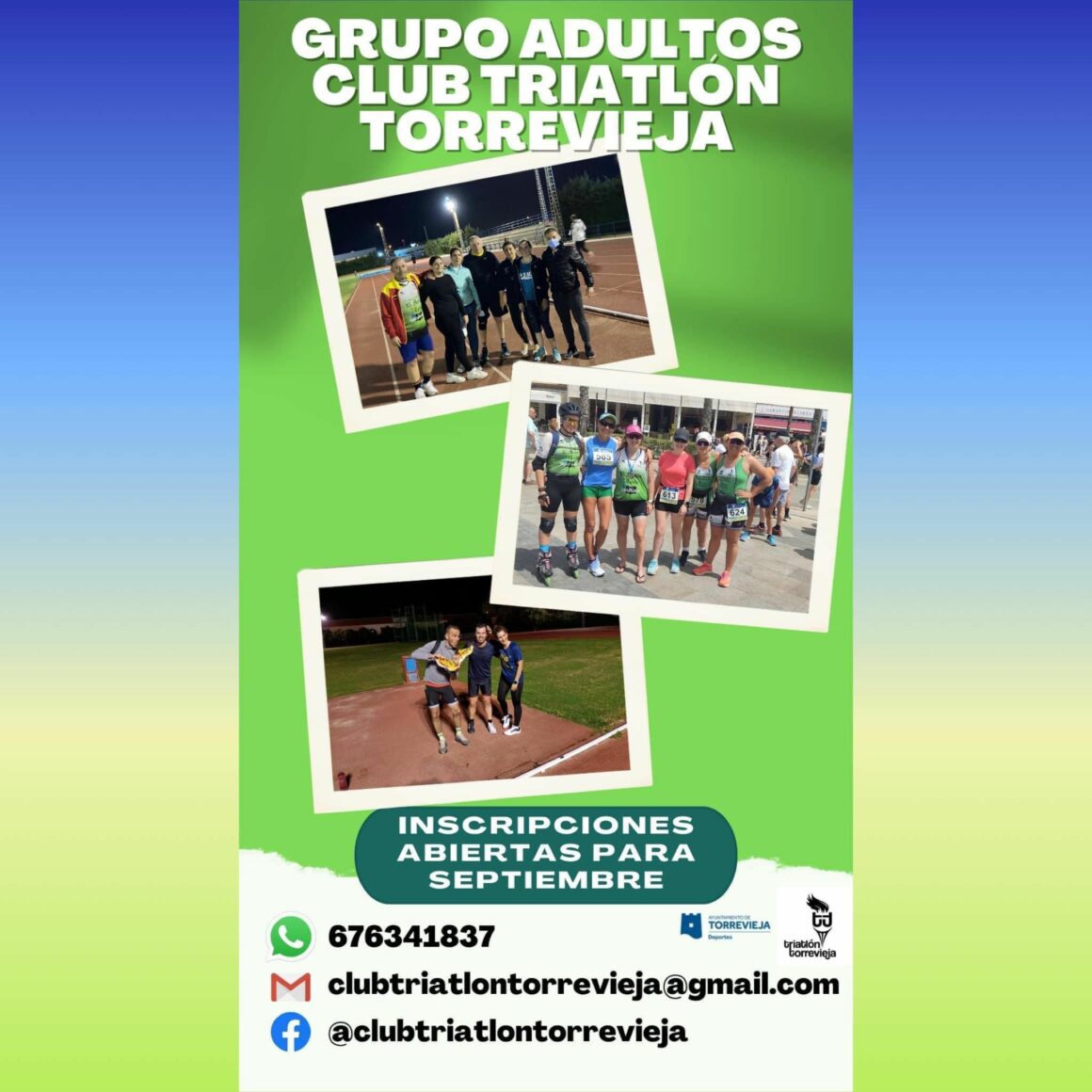 (Español) EN SEPTIEMBRE COMIENZAN LOS ENTRENAMIENTOS PARA ADULTOS DEL CLUB TRIATLÓN TORREVIEJA