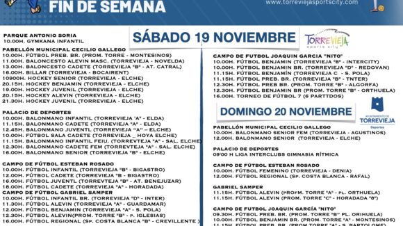 (Español) 📆 ¡AGENDA DEPORTIVA PARA EL FIN DE SEMANA!