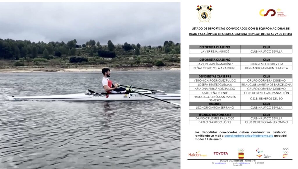 🚣🏻JAVI GARCÍA del Club Remo Torrevieja, convocado por la 🇪🇸SELECCIÓN ESPAÑOLA PARALÍMPICA