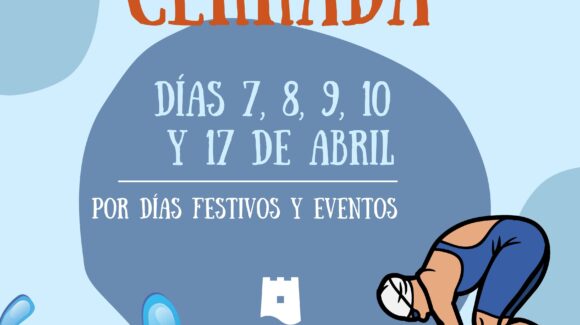 (Español) Piscina Cerrada 7,8,9,10 y 17 de abril por festivos y eventos