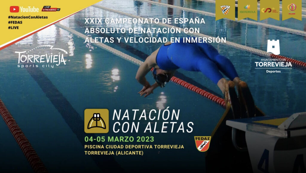 🇪🇸🏊🏊🏻‍♂️XXIX CAMPEONATO DE ESPAÑA ABOSLUTO DE NATACIÓN CON ALETAS Y VELOCIDAD EN INMERSIÓN POR COMUNIDADES AUTÓNOMAS
