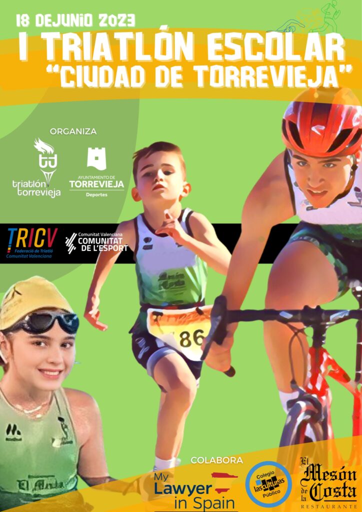 🏃‍♀️🏊🏻🚴‍♀️El próximo domingo 18 de junio se celebra el I Triatlón Escolar Ciudad de Torrevieja