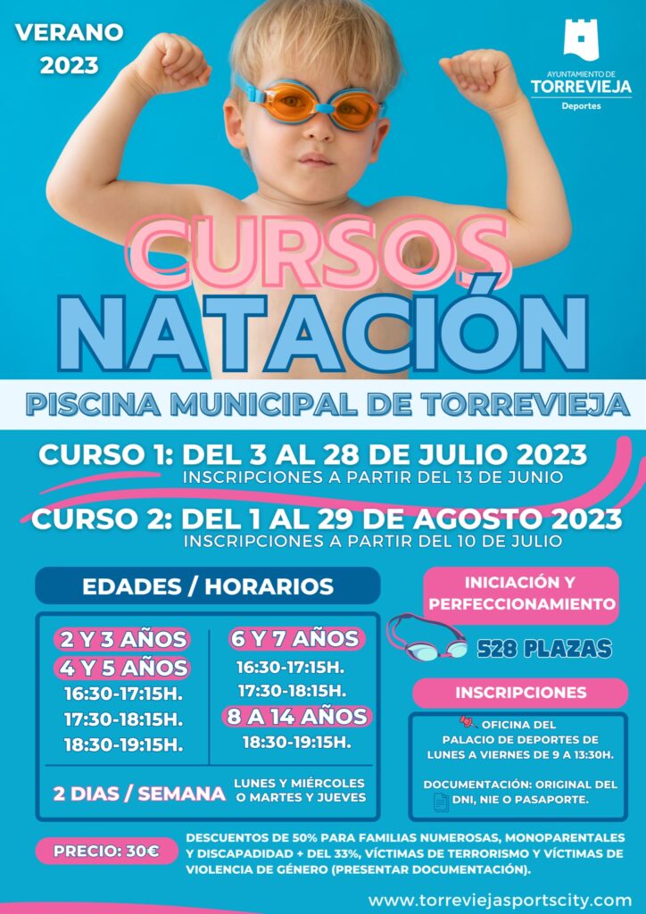 ☀️🏊🏻‍♂️EL PRÓXIMO MARTES, 13 DE JUNIO, SE ABRE EL PLAZO DE INSCRIPCIÓN PARA EL CURSO DE NATACIÓN DE JULIO 💦