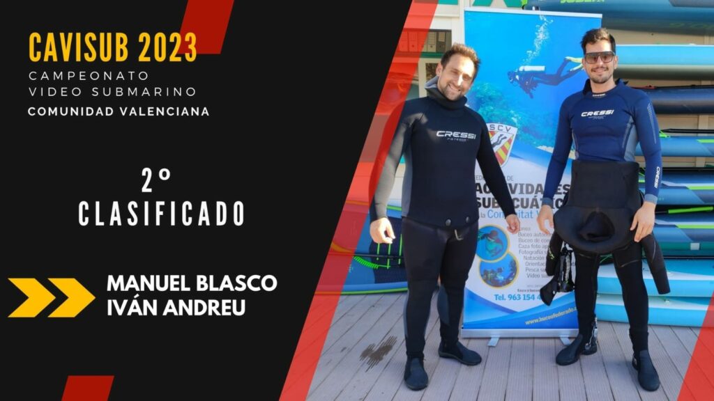 Manuel Blasco e Iván Andreu quedan subcamepones de la comunidad valenciana en el campeonato autonómico de videosubmarino.