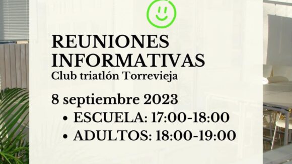 (Español) Reuniones informativas para unirse al Club Triatlón Torrevieja (Español) Reuniones informativas para unirse al Club Triatlón Torrevieja