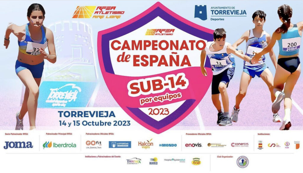 ‍♀️‍♂️480 ATLETAS acudirán a Torrevieja por el Campeonato de España de atletismo sub14 por equipos