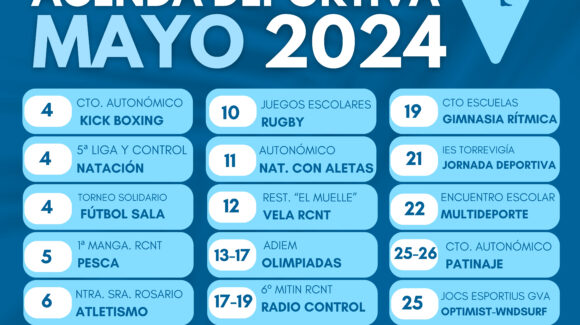 AGENDA DEPORTIVA PARA EL MES DE MAYO! AGENDA DEPORTIVA PARA EL MES DE MAYO!