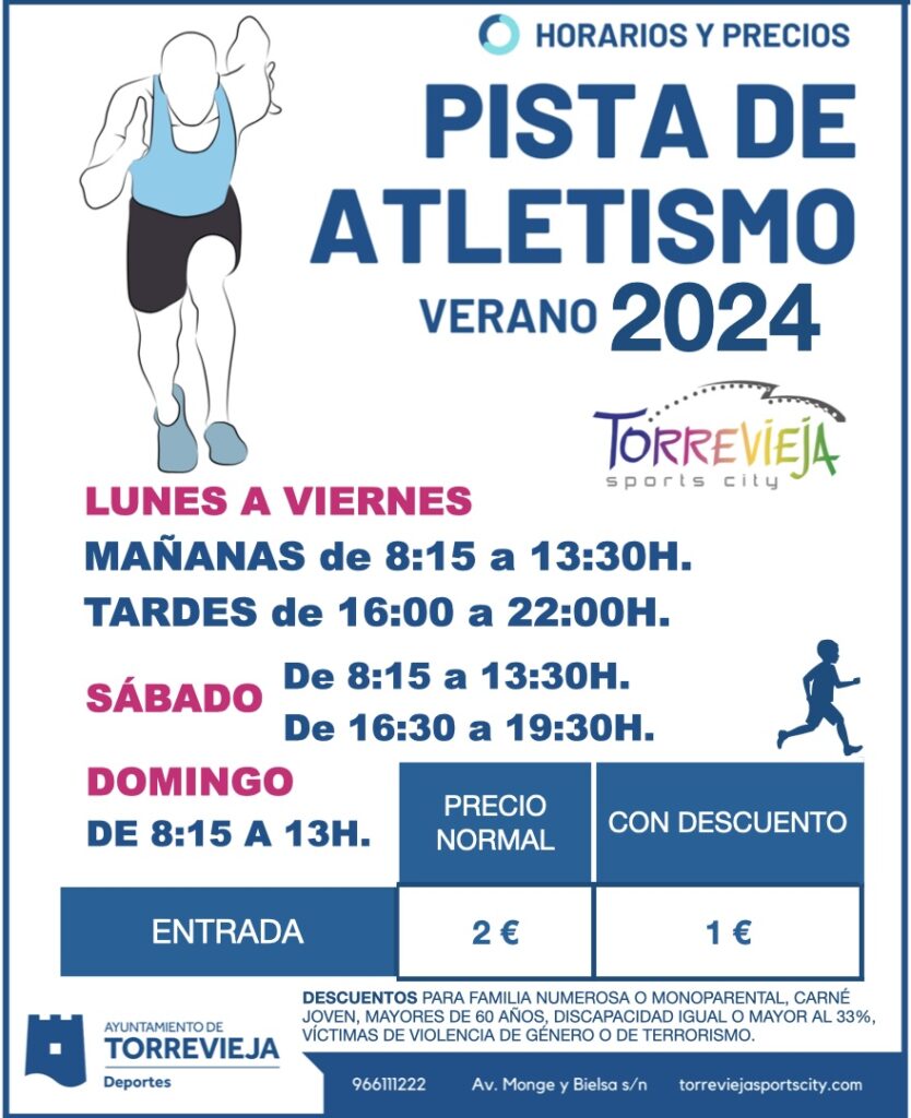 Comienza el horario de verano en la Pista de Atletismo Daniel Plaza
