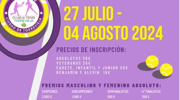 ¡Inscripciones abiertas para el 46º Torneo Ciudad de Torrevieja! ¡Inscripciones abiertas para el 46º Torneo Ciudad de Torrevieja!