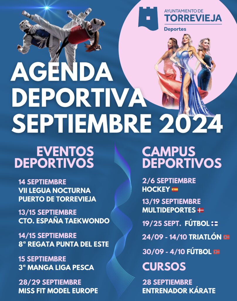 AGENDA DEPORTIVA DEL MES DE SEPTIEMBRE
