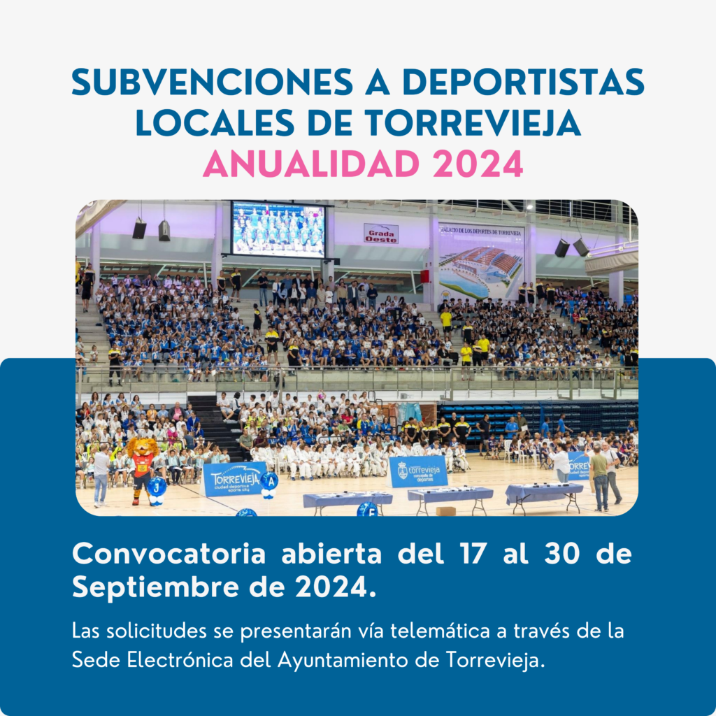Subvenciones a deportistas locales para el ejercicio 2024