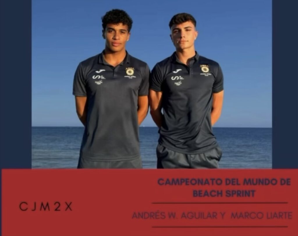 Marco Liarte CAMPEÓN DEL MUNDO de remo de Beach Sprint Doble Skulls sub19