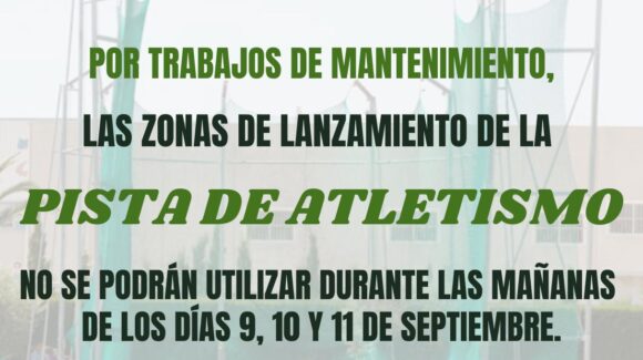 ZONAS DE LANZAMIENTO CERRADAS POR MANTENIMIENTO ZONAS DE LANZAMIENTO CERRADAS POR MANTENIMIENTO