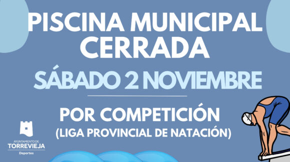 Piscina municipal cerrada sábado 2 noviembre