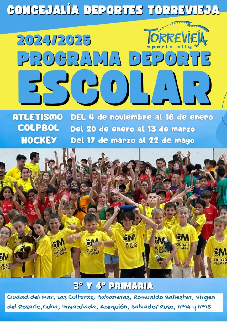 PROGRAMA DEPORTE ESCOLAR PARA LA TEMPORADA 2024/2025 con la actividad “JUGANDO AL ATLETISMO”.‍