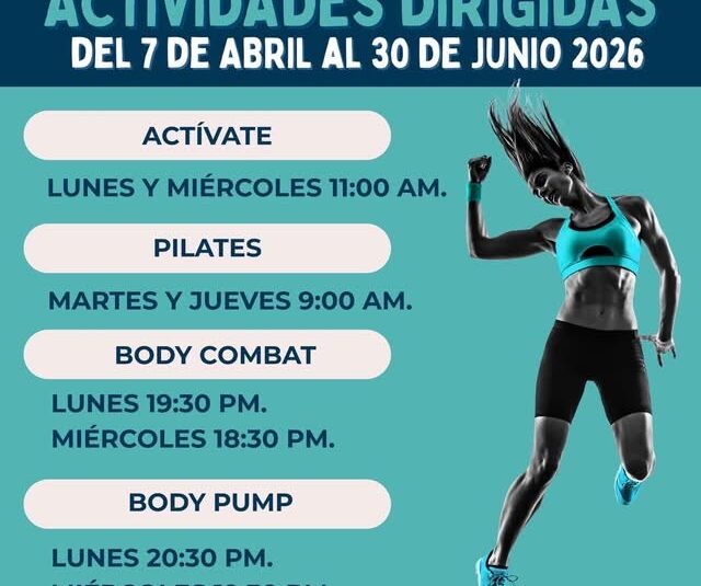 📣ACTIVIDADES DIRIGIDAS MUNICIPALES EN EL PABELLÓN DE LA MATA!!💪🏻💪🏻
