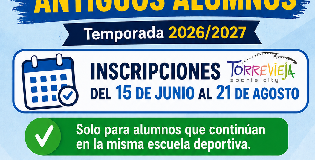 👉🏻El lunes 15 de junio comienzan las ✍️INSCRIPCIONES para los ANTIGUOS ALUMNOS de las ESCUELAS DEPORTIVAS MUNICIPALES 👉🏻El lunes 15 de junio comienzan las ✍️INSCRIPCIONES para los ANTIGUOS ALUMNOS de las ESCUELAS DEPORTIVAS MUNICIPALES
