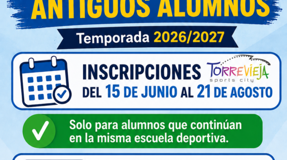 (Español) 👉🏻El lunes 15 de junio comienzan las ✍️INSCRIPCIONES para los ANTIGUOS ALUMNOS de las ESCUELAS DEPORTIVAS MUNICIPALES
