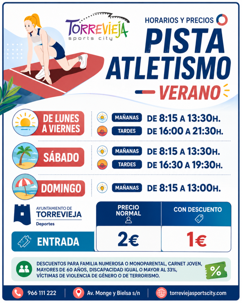 📢 ¡Ampliamos horario en la Pista de Atletismo! 🏃♀️☀️