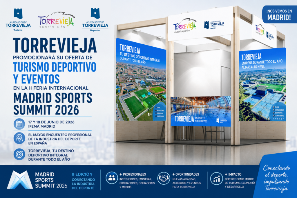 🏆TORREVIEJA PROMOCIONARÁ SU OFERTA DE TURISMO DEPORTIVO Y EVENTOS EN LA II FERIA INTERNACIONAL MADRID SPORTS SUMMIT 2026
