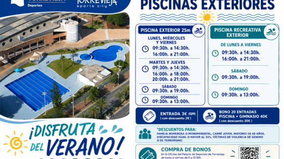 (Español) ☀️🏊‍♀️ ¡El verano comienza en las Piscinas Exteriores de Torrevieja! 🏊‍♂️☀️