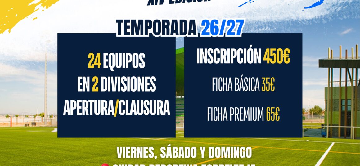 Llega la XIV Edición de la Liga Fútbol 7 Ciudad de Torrevieja. Llega la XIV Edición de la Liga Fútbol 7 Ciudad de Torrevieja.
