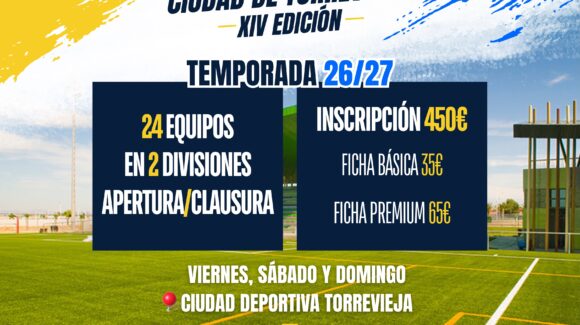 (Español) Llega la XIV Edición de la Liga Fútbol 7 Ciudad de Torrevieja.