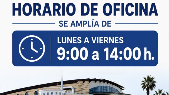 📢 Ampliación del horario de oficina 📢 Ampliación del horario de oficina